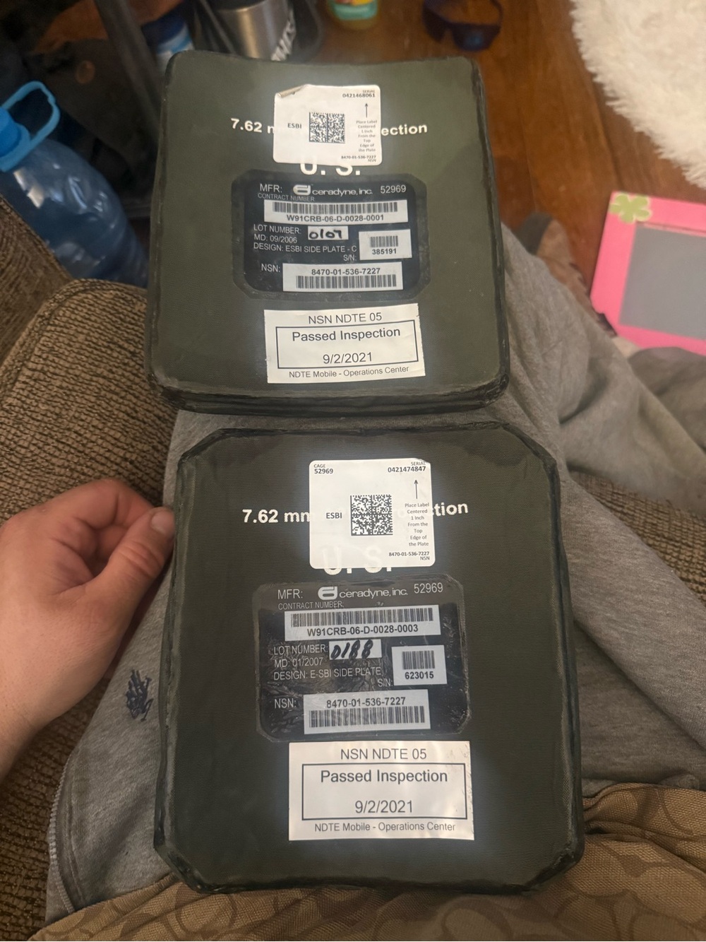 U.S. 7.62 mm Ballistic Plates - Olive Drab